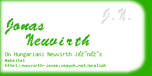jonas neuvirth business card
